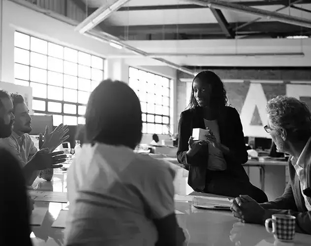 high potential leaders in a meeting room